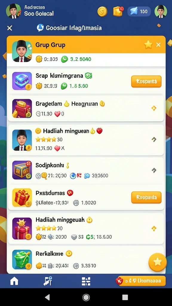 Fitur misi yang bervariasi dan menantang.