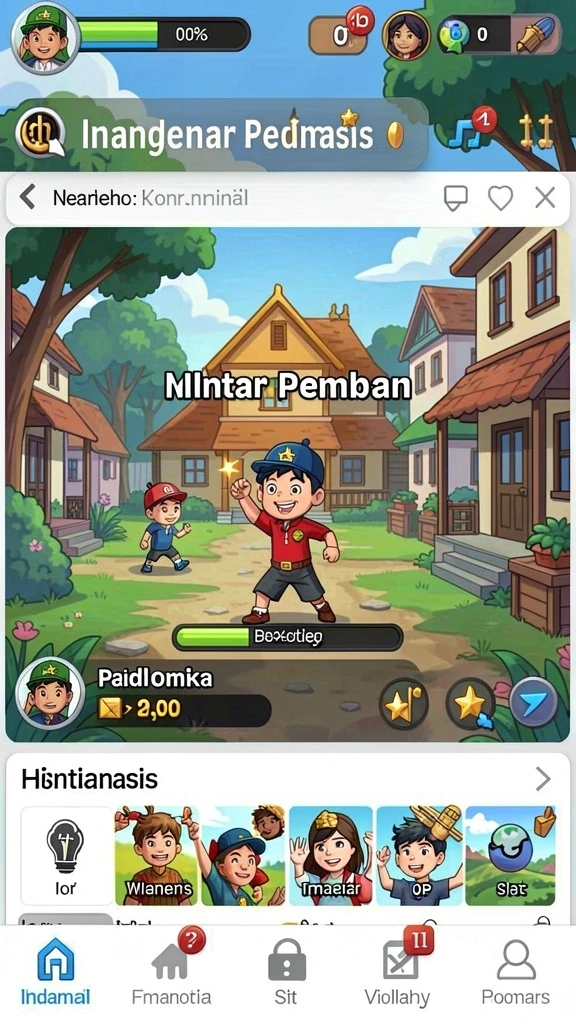 Tampilan permainan GOGORUMMY yang menarik.
