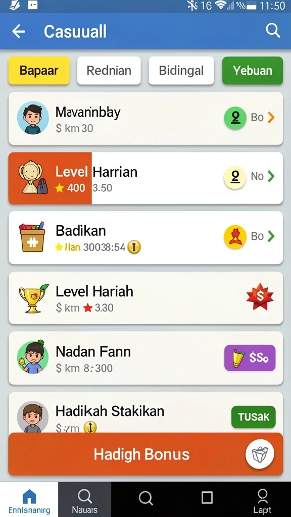 Beragam pilihan permainan slot dengan tema kreatif.