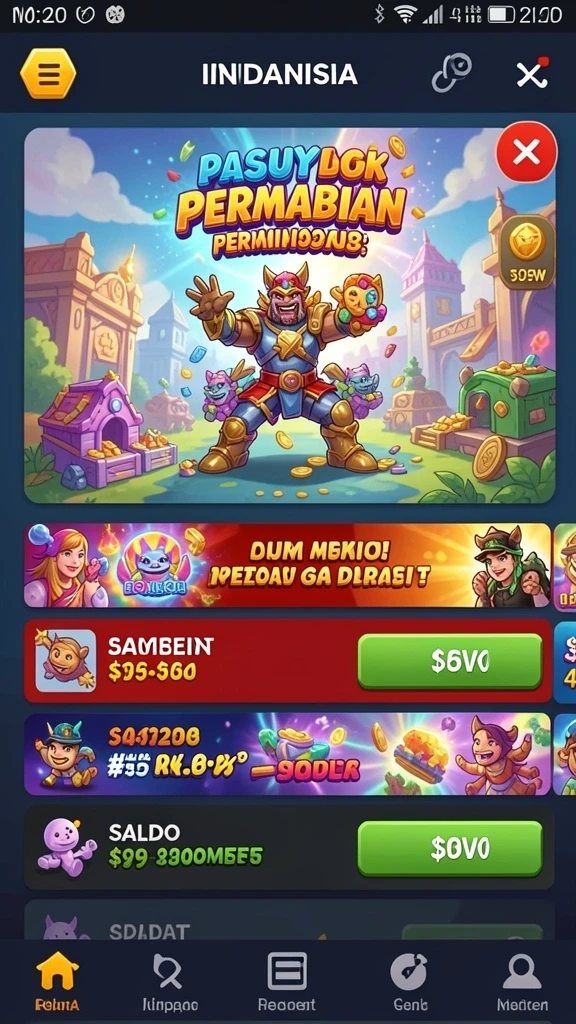 Mode permainan yang beragam dan menarik.
