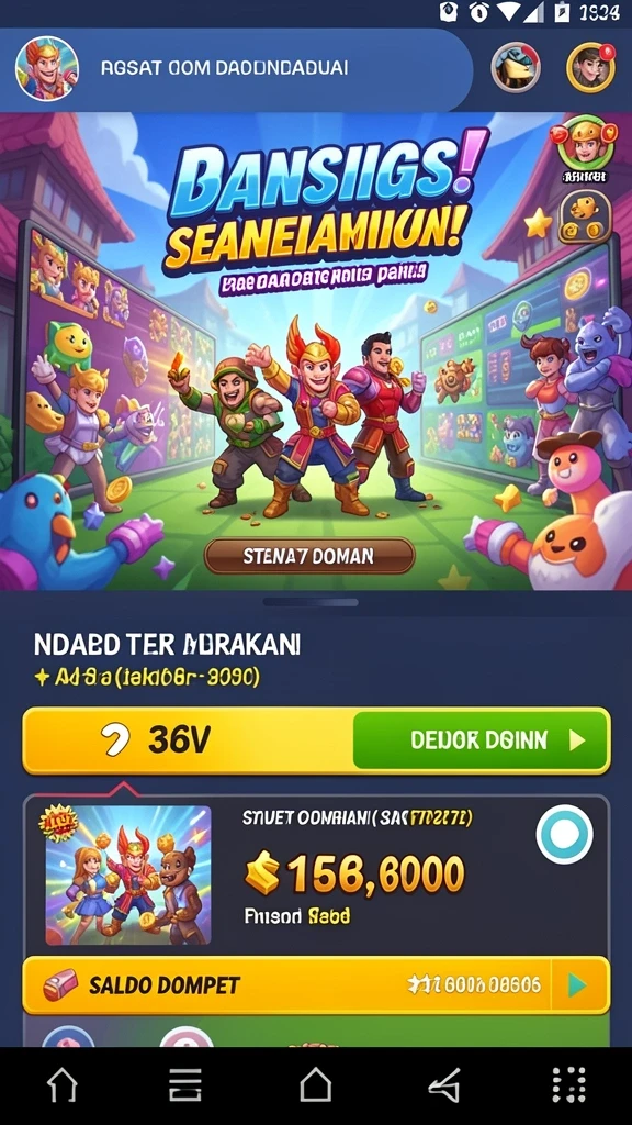 Tampilan level yang penuh warna dan detail menawan.